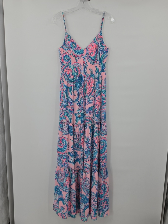 Lilly Pulitzer Dresses & Skirts - Lilly Pulitzer Melody Maxi Dress Pink Tropics Tint Tangerine Dream Size 0